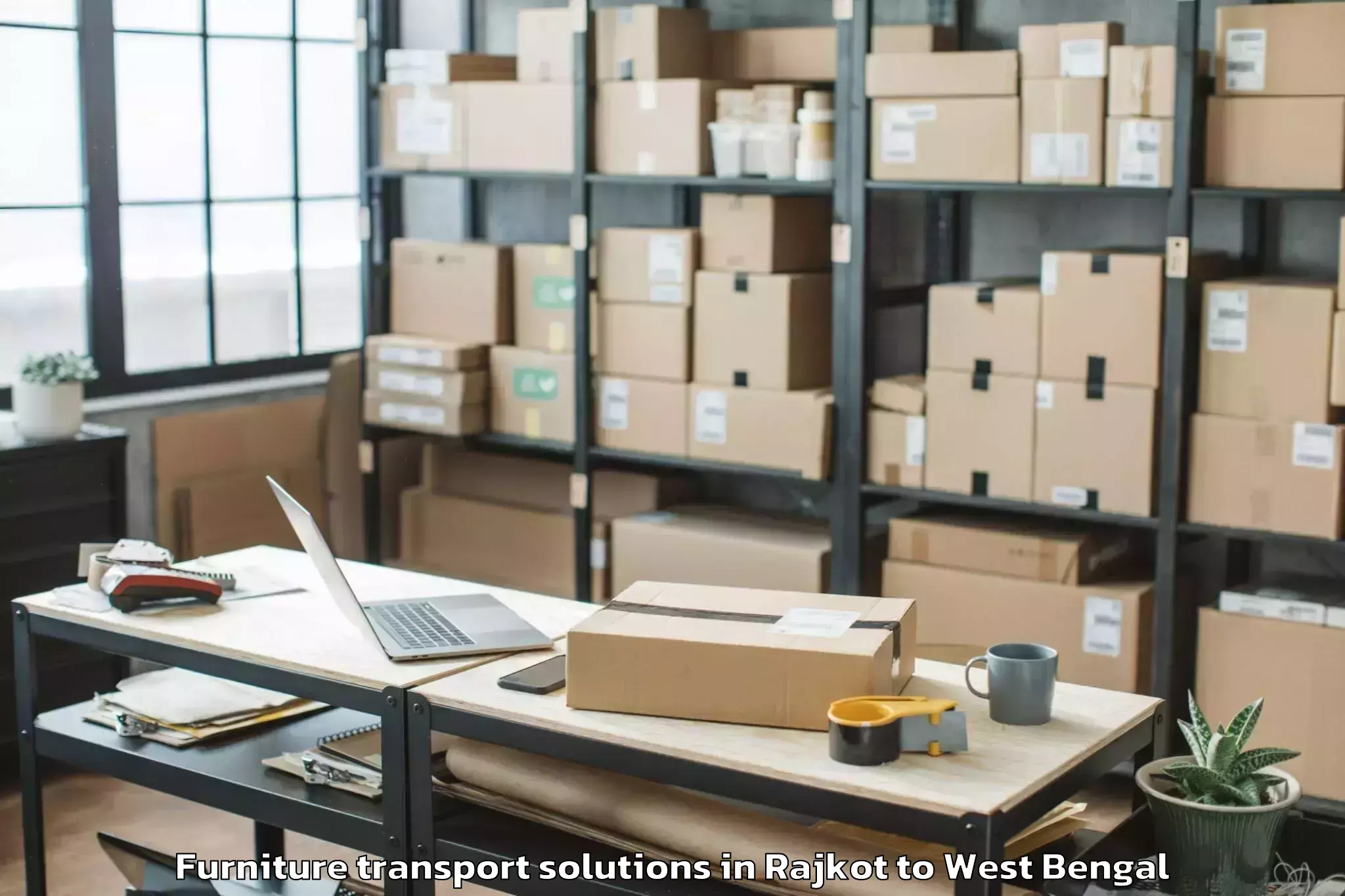 Hassle-Free Rajkot to Hugli Furniture Transport Solutions